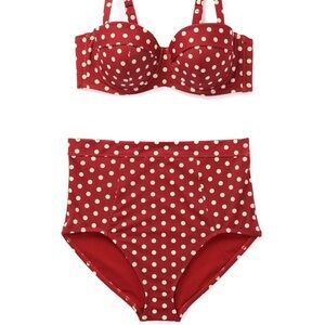 NWT Adore Me Polka Dot Bikini Set Size M 34D
